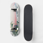Koishikawa Tea House Sicht auf den Fuji von Hokusa Skateboard (Vorderseite)