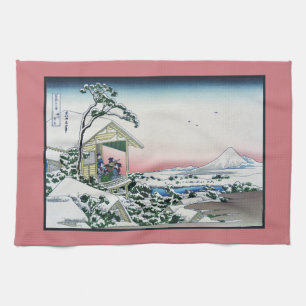 Koishikawa Teehaus Blick auf Mt. Fuji von Hokusai Geschirrtuch