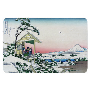 Koishikawa Teehaus Blick auf Mt. Fuji von Hokusai Magnet