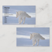 Kojote auf Schnee Visitenkarte (Vorne/Hinten)
