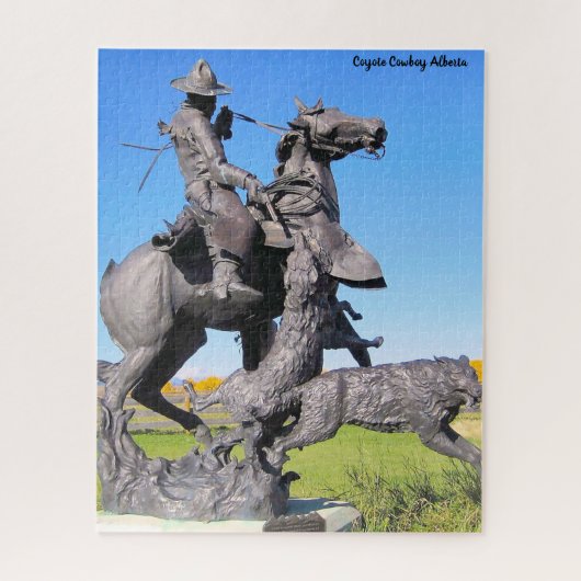 Kojote Cowboy Alberta Puzzle (Vertikal)