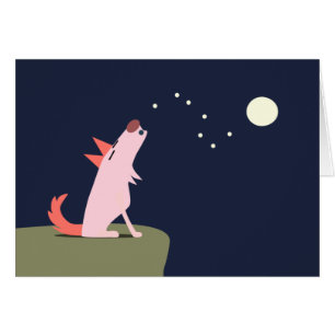Kojote, der am Mond heult