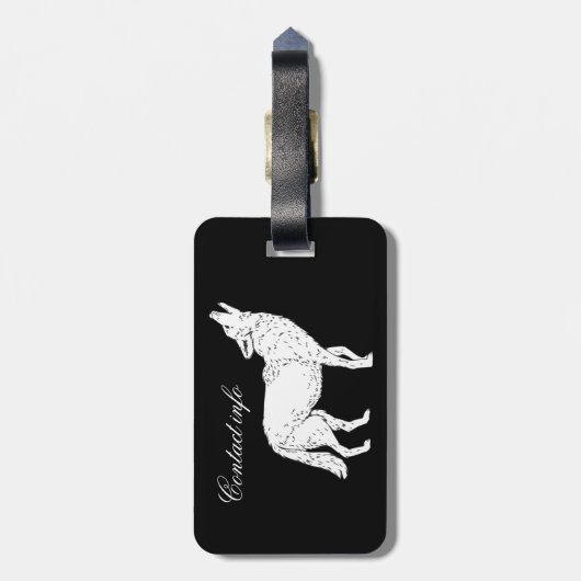 Kojote, der Thunder_Cove heult Gepäckanhänger (Rückseite vertikal)