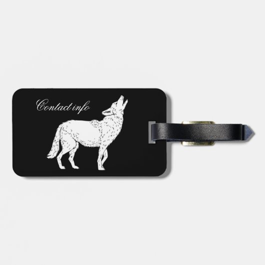 Kojote, der Thunder_Cove heult Gepäckanhänger (Rückseite horizontal)