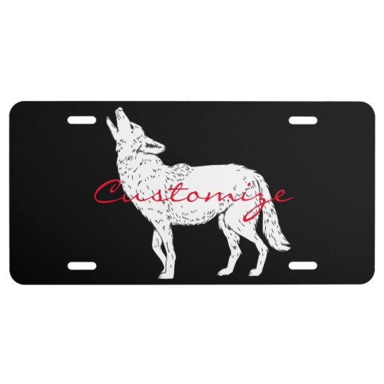 Kojote Der Thunder Cove Heult Us Nummernschild Zazzle De