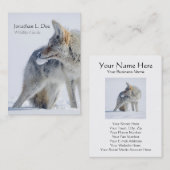 Kojote im Schnee-Tier-Führer, Ökologe Visitenkarte (Vorne/Hinten)