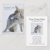 Kojote im Schnee-Tier-Führer, Ökologe Visitenkarte (Vorne/Hinten)