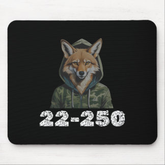 Kojote mit Kapuze 22-250 Grafik-Jagd-Design Mousepad