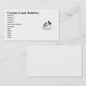 Kojote-Nebenfluss Rabbitry Visitenkarte (Vorne/Hinten)