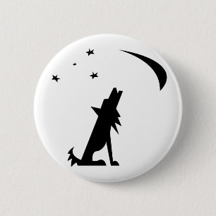 Kojote-Silhouette Button