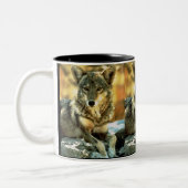 Kojote, Tier-Liebhaber-Geschenke Zweifarbige Tasse (Links)