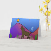Kojote und Stern Karte (Gelbe Blume)