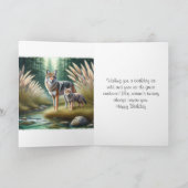 Kojote und Welpe Alles Gute zum Geburtstag Wildtie Karte (Innenseite)