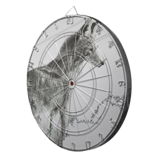 Kojote-Wolf-Hund Dartscheibe (Vorderseite rechts)