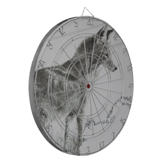 Kojote-Wolf-Hund Dartscheibe (Vorderseite Links)