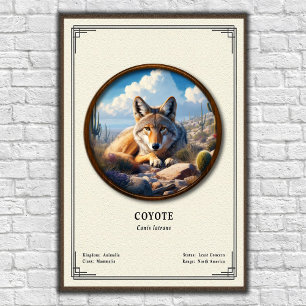 Kojoten-Zoologie-Serie Poster
