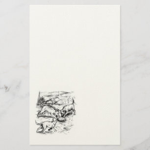 Kojotenwelpen Briefpapier