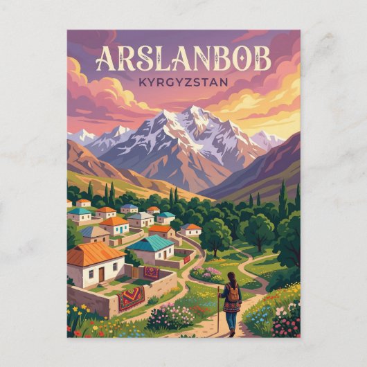 Kök-Tash Kirgisistan Postkarte (Vorderseite)