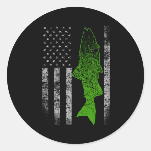 Kokanee Flag Kokanee Fishing Runder Aufkleber (Vorderseite)