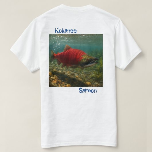 Kokanee-Lachs T-Shirt (Design Rückseite)