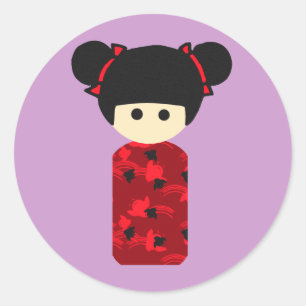 Kokeshi Bright Sticker