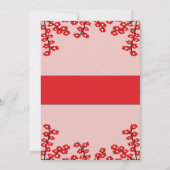 Kokeshi Doll Birthday Einladung | japanischer Stil (Rückseite)