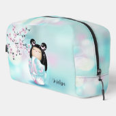 Kokeshi Doll Cherry Blossoms Waschbeutel (Rechte Ecke)