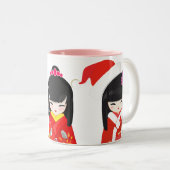 Kokeshi Doll Collection Zweifarbige Tasse (VorderseiteRechts)