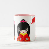 Kokeshi Doll Collection Zweifarbige Tasse (Mittel)