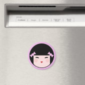 Kokeshi Doll Face Magnet (In Situ (Geschirrspüler))