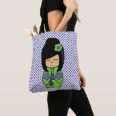 Kokeshi Doll Green Lila All-Over-Print Tote Bag Tasche (Von Nahem)