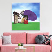 Kokeshi Doll Leinwanddruck (Insitu (Wohnzimmer))