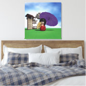 Kokeshi Doll Leinwanddruck (Insitu (Schlafzimmer))