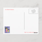 Kokeshi Doll - Liebe bindet uns zusammen Postkarte (Rückseite)