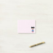 Kokeshi Doll Pink Post-it® Notes 4 x 3 Post-it Klebezettel (Auf Schreibtisch)