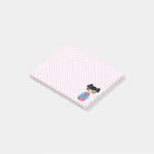 Kokeshi Doll Pink Post-it® Notes 4 x 3 Post-it Klebezettel (angewinkelt)