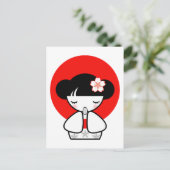 Kokeshi Doll Postcard Postkarte (Stehend Vorderseite)