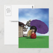 Kokeshi Doll Postkarte (Vorne/Hinten)