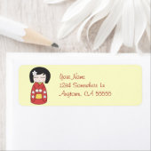 Kokeshi Doll Return Address Label (Insitu)