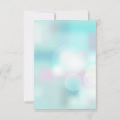 Kokeshi Doll Turquoise Girl Baby Dusche Dankeskarte (Rückseite)