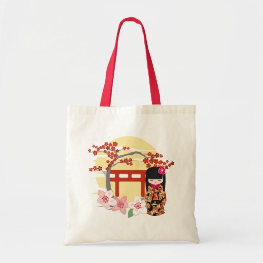 Kokeshi Doll Zen Art Tragetasche (Vorne)