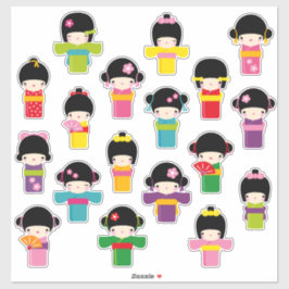 Kokeshi Dolls Aufkleber