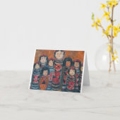 Kokeshi Dolls Karte (Gelbe Blume)