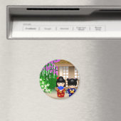 Kokeshi Dolls und Teahouse Magnet (In Situ (Geschirrspüler))