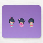 kokeshi drei Mousepad (Vorne)