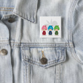 Kokeshi Dreiergruppen wButterfly BKGD Button (Beispiel)