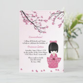 Kokeshi Einladung (Stehend Vorderseite)