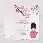 Kokeshi Einladung (Vorne/Hinten)