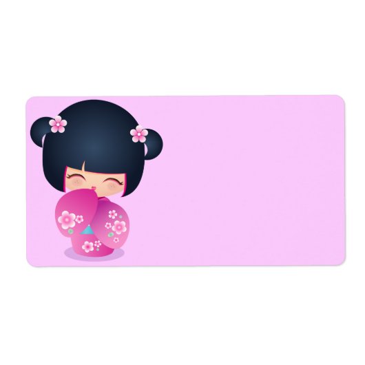 Kokeshi Fraise Address Label (Vorne)