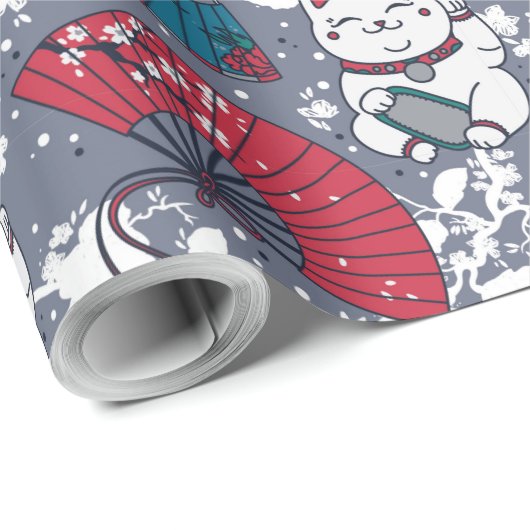 Kokeshi Geschenkpapier (Rolleneckpunkt)